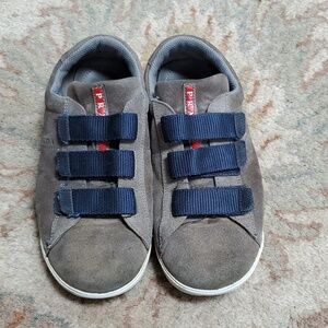 Prada suede velcro boy shoes